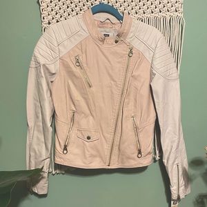 NWT Pink & Tan Faux Leather Jacket from Laundry by Designs